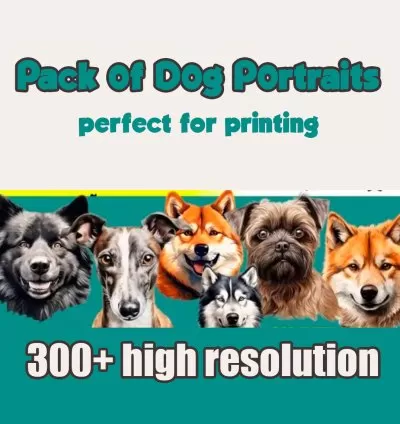 Mega Pack of Dog Portraits – High-Resolution Images PLR